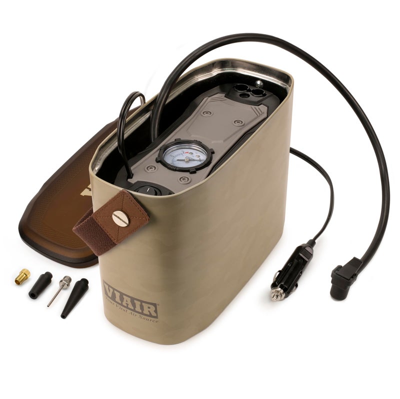 VIAIR 75P/00075 Portable Compressor, Tire Inflator, Offroad Air Compressor for Car Tires, Air Pump with Press-on Tire Chuck Connection, Car Accessories, For Up to 225/60R18 Tires, 50 PSI/1.43 CFM - Image 1